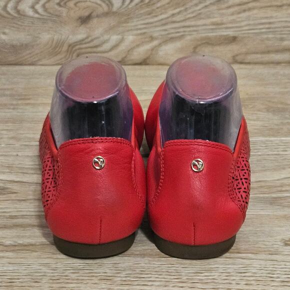 Revere Women's Nairobi Ballet Flats Shoes Crimson Red Lazer Size EUR 39 US 8.5 - Picture 6 of 9